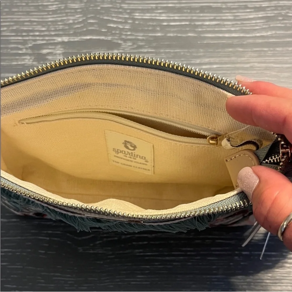 Spartina 449 Floral Embroidered wristlet Bag - Picture 8 of 8